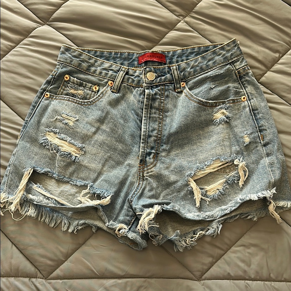 Distressed Denim Women Shorts